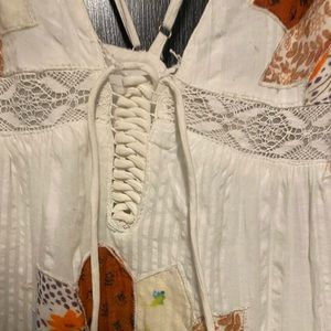 Bohemian chic white flowy dress from urban outfitters